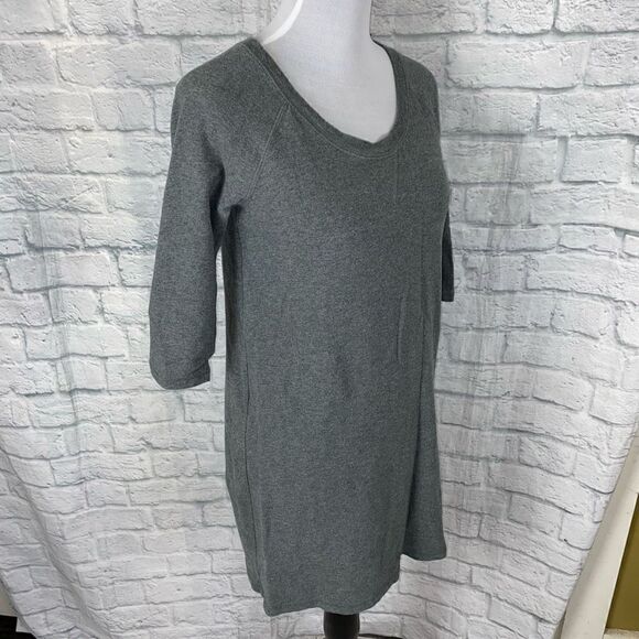 Mossimo women S scoopneck cotton blend dress w/elbow sleeve grey - Picture 4 of 9